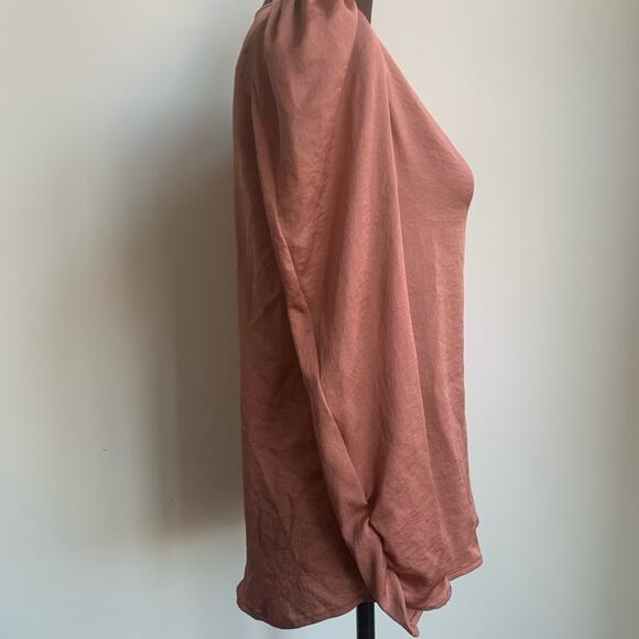 ⭐️ Express Ruffle Ruched Sleeve V Neck Top Blouse Long Sleeve SP Small Petite - Picture 7 of 11